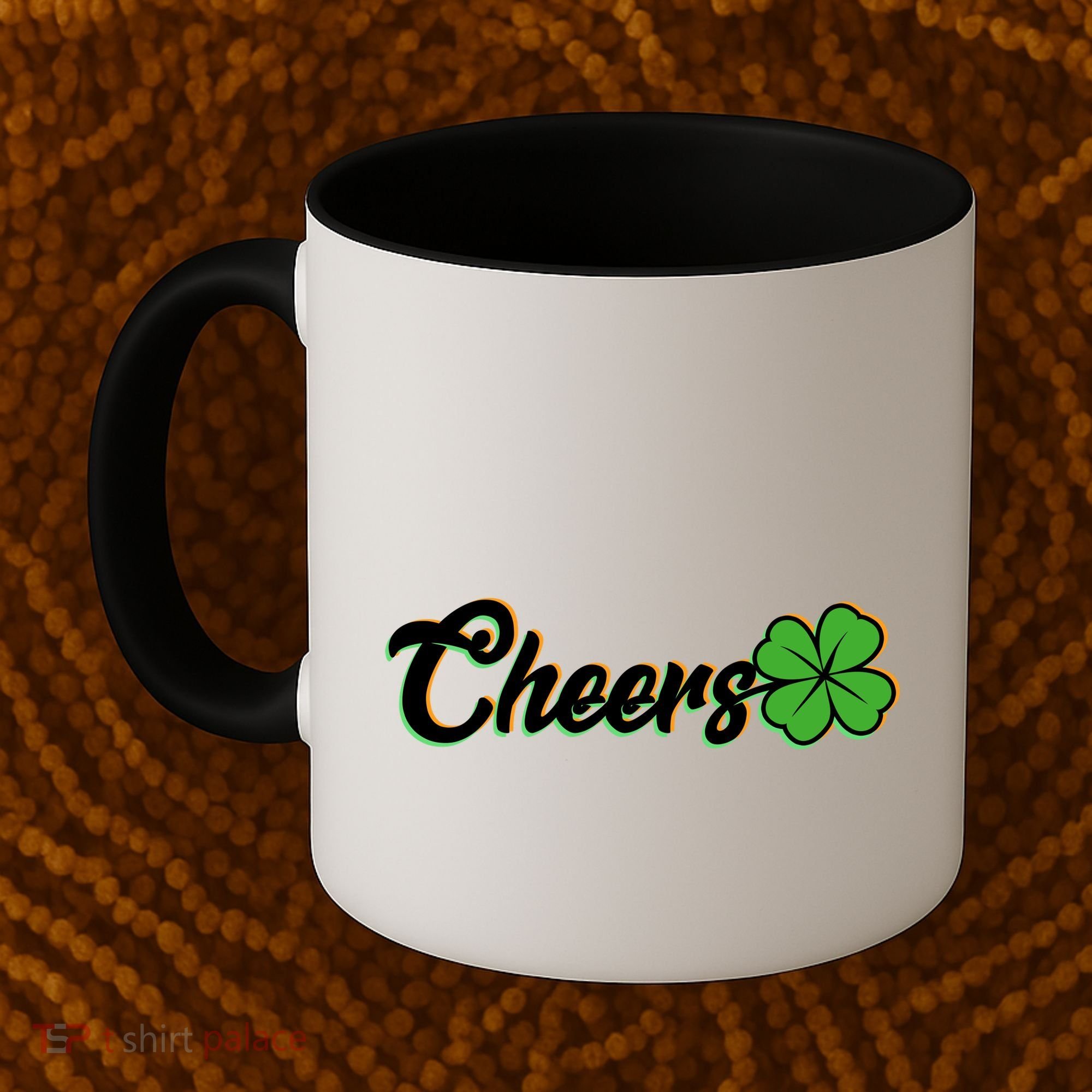 St Patrick's Day Cheers Clover Coffee Mug