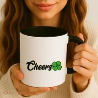 St Patrick's Day Cheers Clover Coffee Mug thumb 3