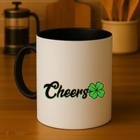 St Patrick's Day Cheers Clover Coffee Mug thumb 4