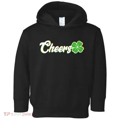 St Patrick's Day Cheers Clover Toddler Hoodie