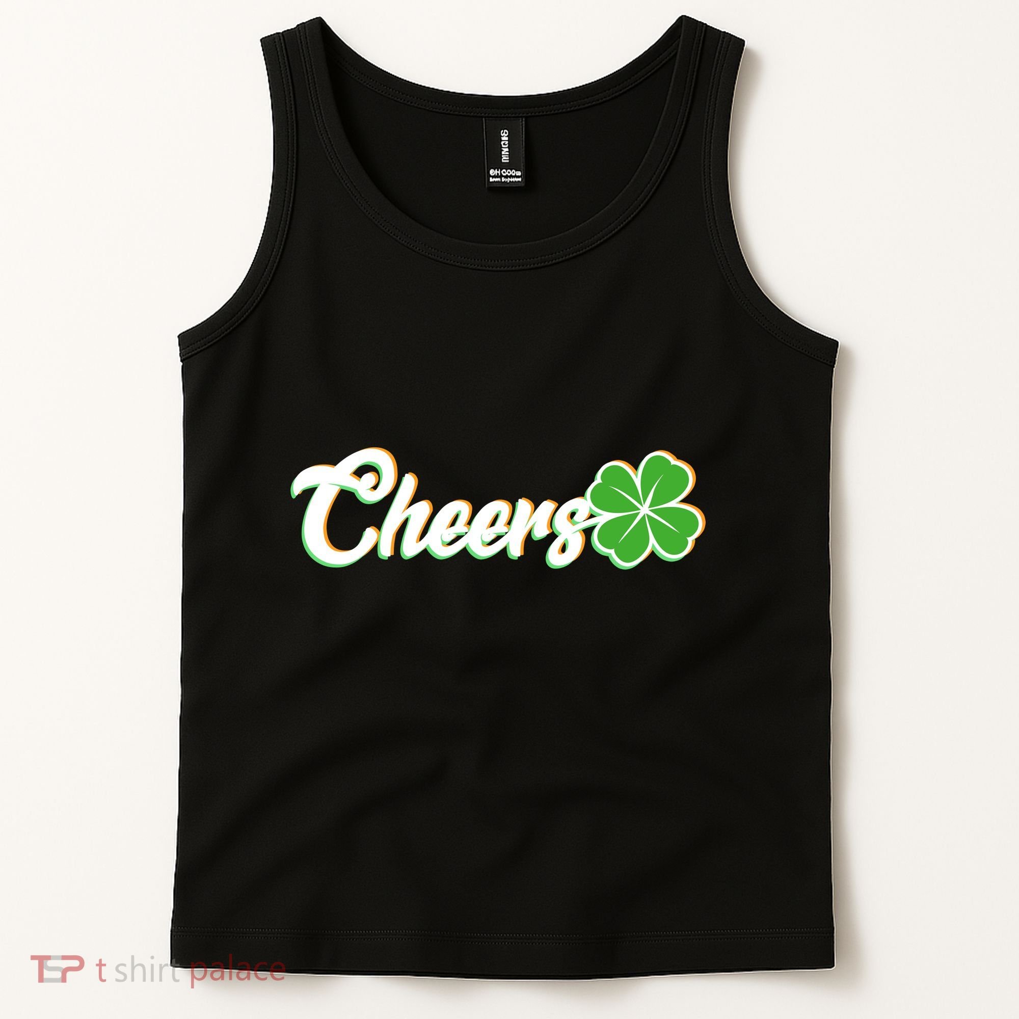 St Patrick's Day Cheers Clover Tank Top