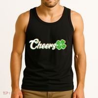 St Patrick's Day Cheers Clover Tank Top thumb 3