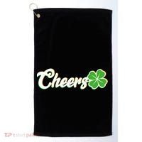 St Patrick's Day Cheers Clover Golf Towel thumb 0