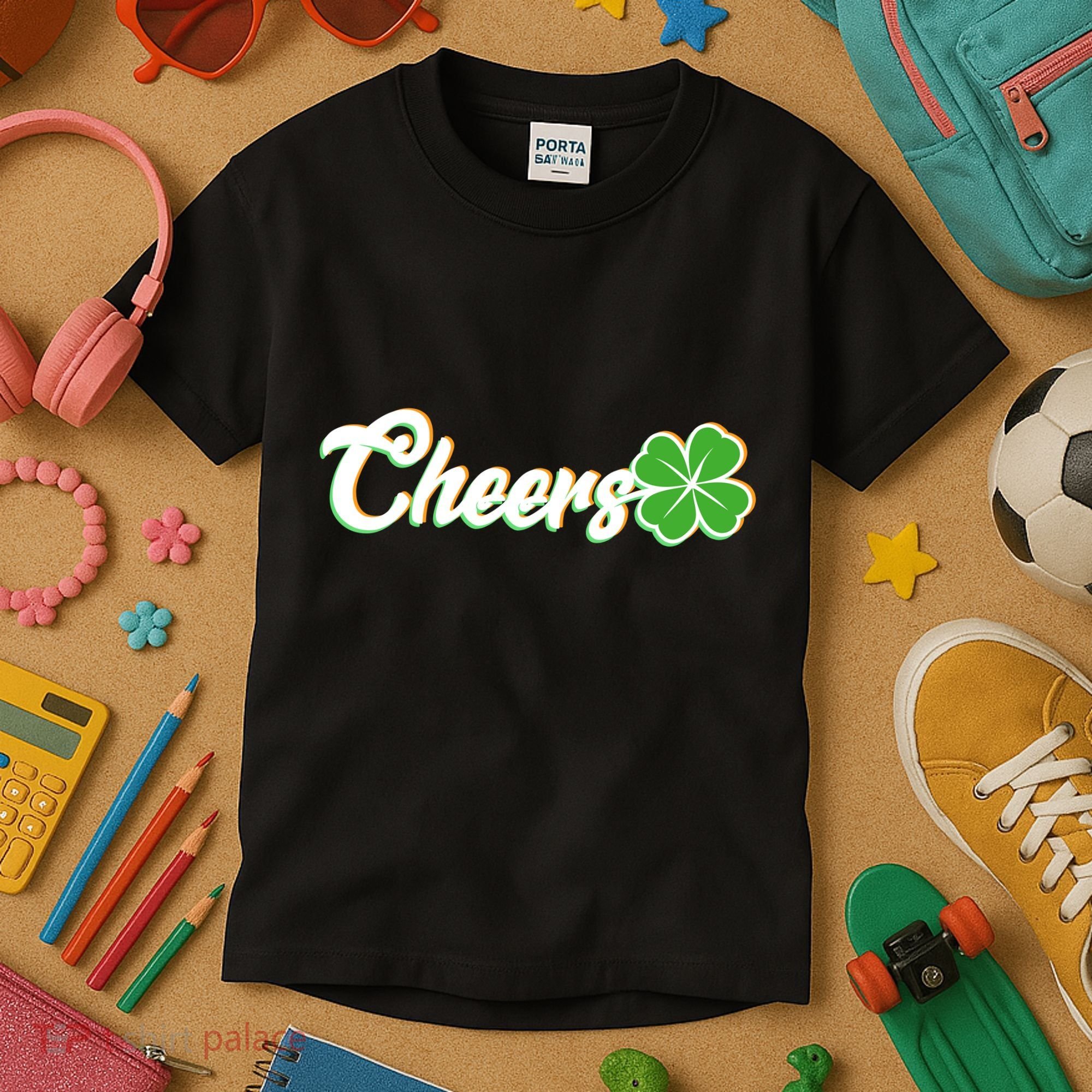 St Patrick's Day Cheers Clover Kids T-Shirt