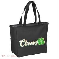 St Patrick's Day Cheers Clover Tote Bag thumb 2