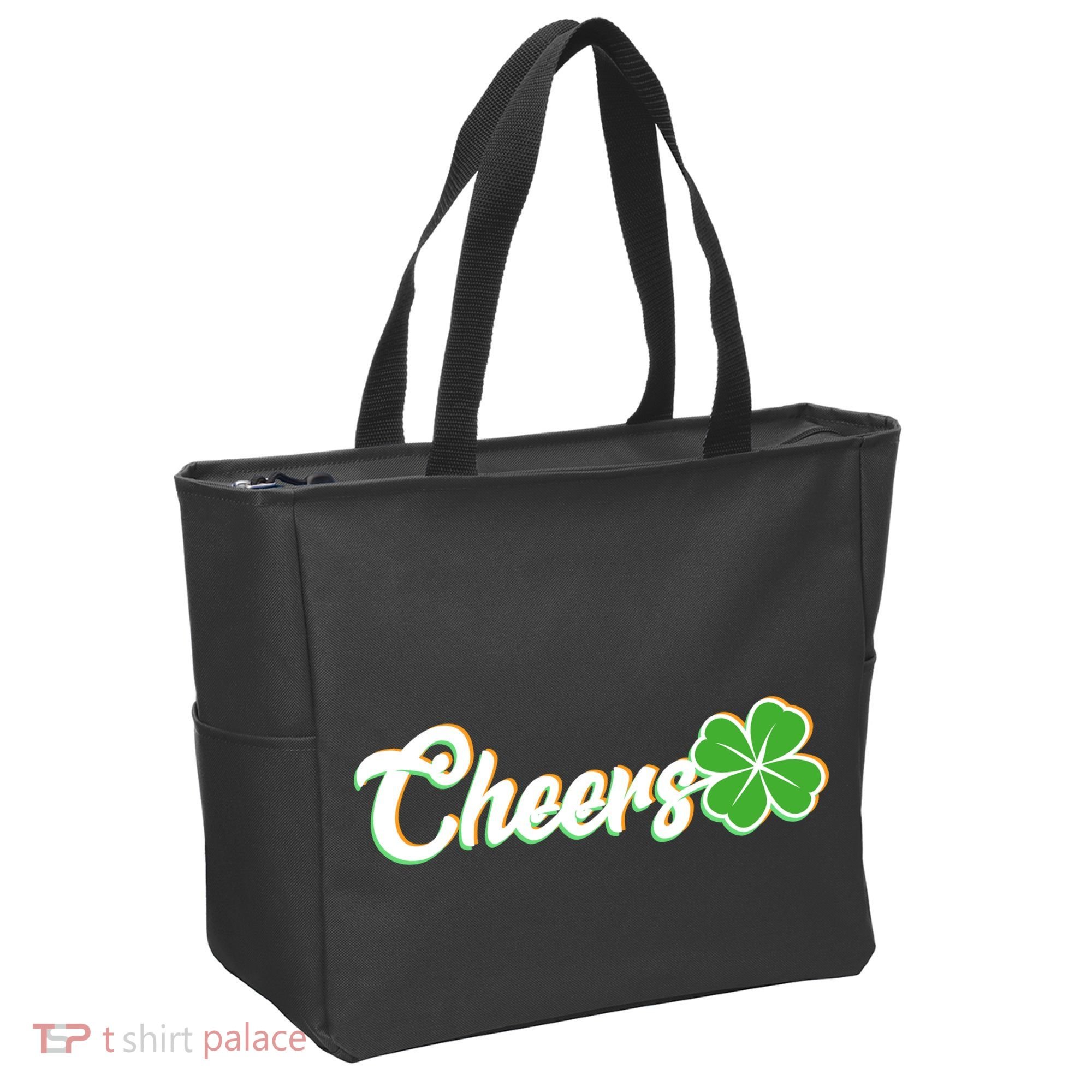 St Patrick's Day Cheers Clover Tote Bag