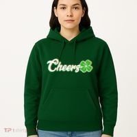 St Patrick's Day Cheers Clover Hoodie thumb 5