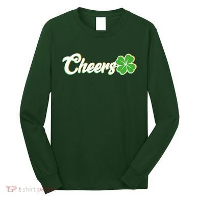 St Patrick's Day Cheers Clover Long Sleeve Shirt