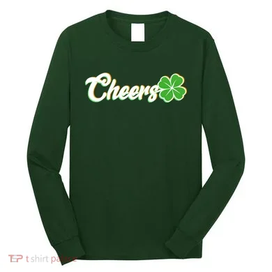 St Patrick's Day Cheers Clover Long Sleeve Shirt