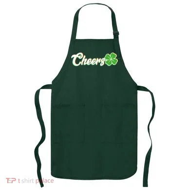 St Patrick's Day Cheers Clover Apron