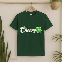 St Patrick's Day Cheers Clover T-Shirt thumb 2