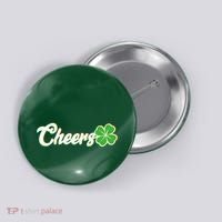 St Patrick's Day Cheers Clover Button thumb 0