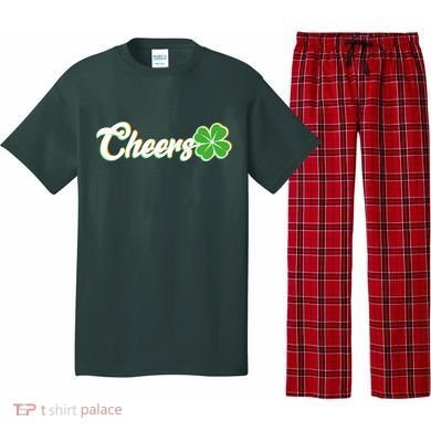 St Patrick's Day Cheers Clover Pajama Set