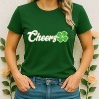 St Patrick's Day Cheers Clover Women's T-Shirt thumb 2