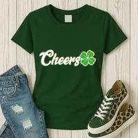 St Patrick's Day Cheers Clover Women's T-Shirt thumb 3