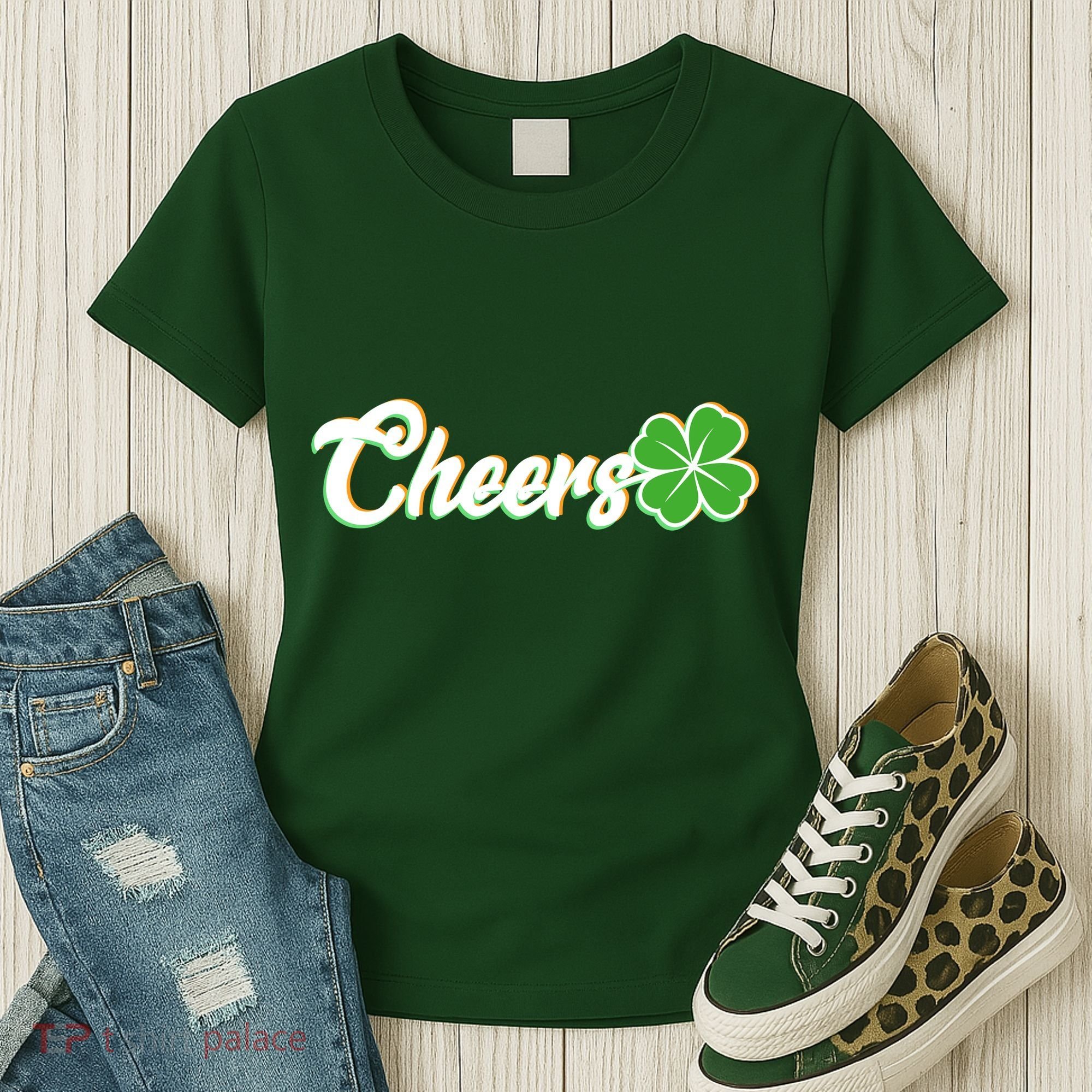 St Patrick's Day Cheers Clover Women's T-Shirt