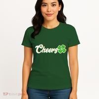 St Patrick's Day Cheers Clover Women's T-Shirt thumb 4