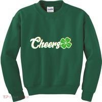 St Patrick's Day Cheers Clover Kids Sweatshirt thumb 0