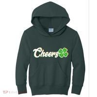 St Patrick's Day Cheers Clover Kids Hoodie thumb 0