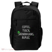 St Patrick's Day Coffee Teach Shenanigans Repeat Backpack thumb 0