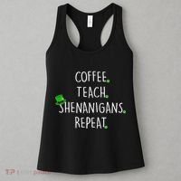 St Patrick's Day Coffee Teach Shenanigans Repeat Women's Tank Top thumb 3