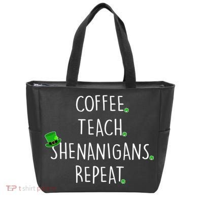 St Patrick's Day Coffee Teach Shenanigans Repeat Tote Bag