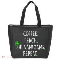 St Patrick's Day Coffee Teach Shenanigans Repeat Tote Bag thumb 0