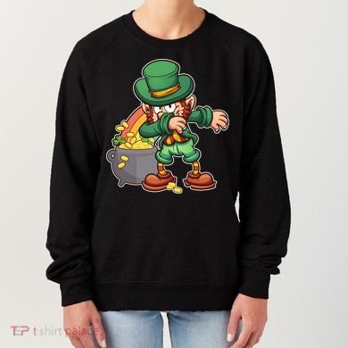 St Patricks Day Dabbing Leprechaun Pot Of Gold Women's Sweatshirt