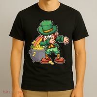 St Patricks Day Dabbing Leprechaun Pot Of Gold T-Shirt thumb 3