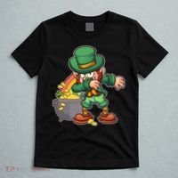 St Patricks Day Dabbing Leprechaun Pot Of Gold T-Shirt thumb 5