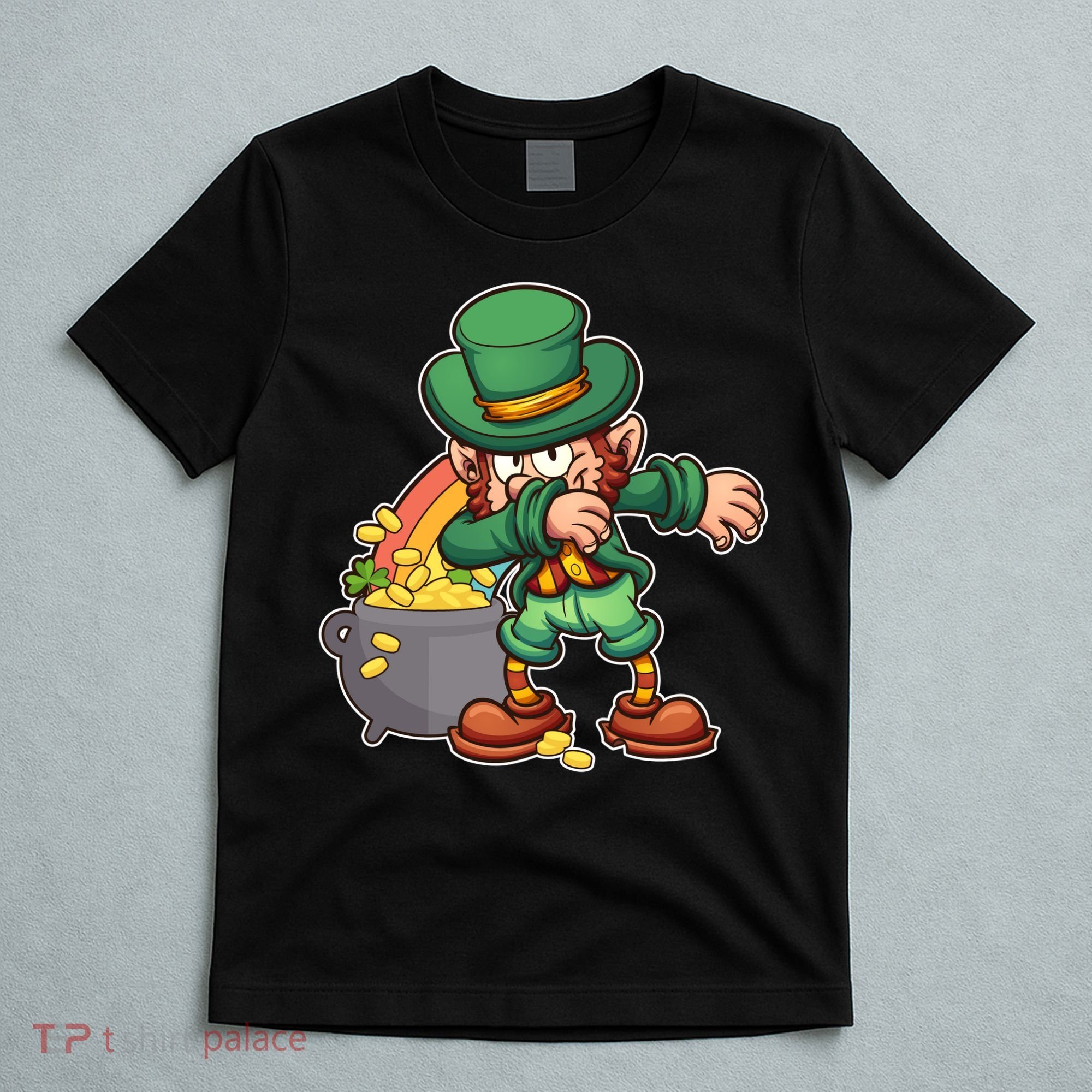 St Patricks Day Dabbing Leprechaun Pot Of Gold T-Shirt