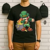 St Patricks Day Dabbing Leprechaun Pot Of Gold T-Shirt thumb 6