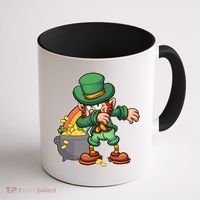 St Patricks Day Dabbing Leprechaun Pot Of Gold Coffee Mug thumb 1