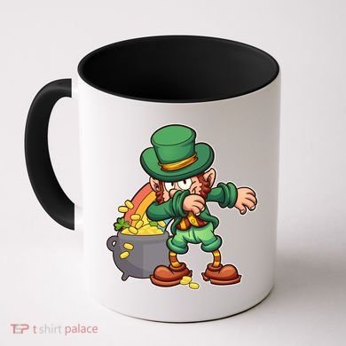 St Patricks Day Dabbing Leprechaun Pot Of Gold Coffee Mug