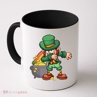 St Patricks Day Dabbing Leprechaun Pot Of Gold Coffee Mug thumb 0
