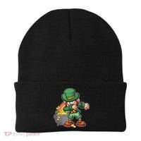 St Patricks Day Dabbing Leprechaun Pot Of Gold Beanie thumb 0