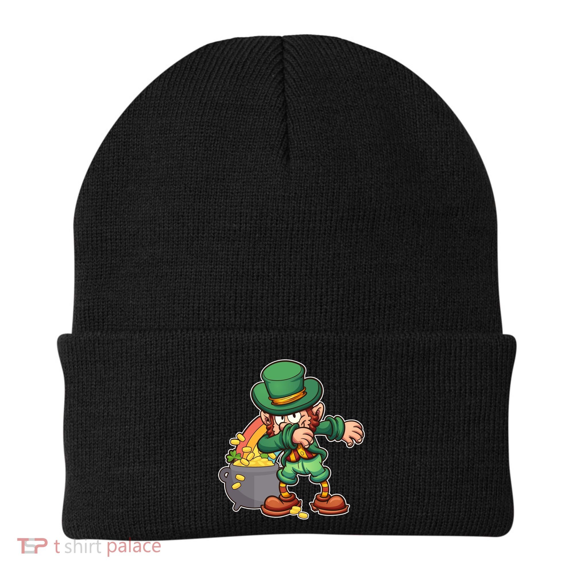 St Patricks Day Dabbing Leprechaun Pot Of Gold Beanie