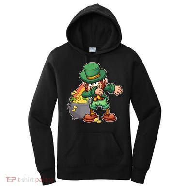 St Patricks Day Dabbing Leprechaun Pot Of Gold Women's Hoodie