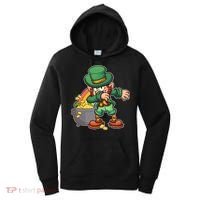 St Patricks Day Dabbing Leprechaun Pot Of Gold Women's Hoodie thumb 0