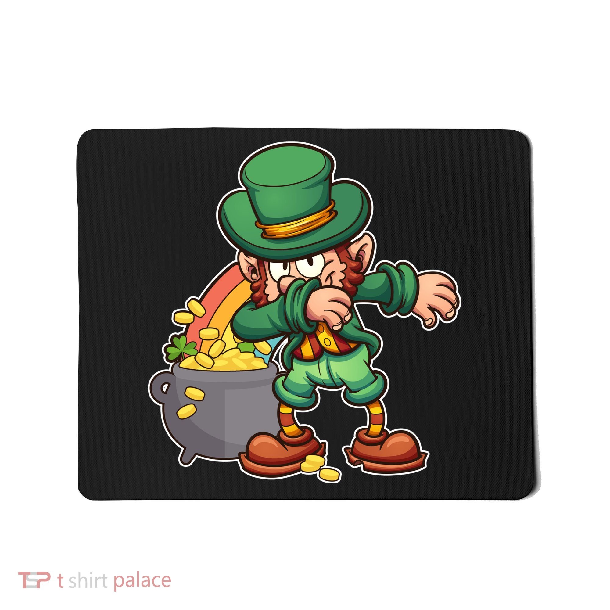 St Patricks Day Dabbing Leprechaun Pot Of Gold Mousepad