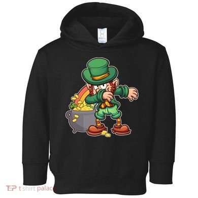 St Patricks Day Dabbing Leprechaun Pot Of Gold Toddler Hoodie