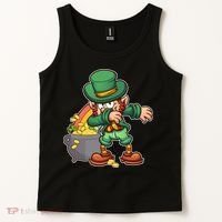 St Patricks Day Dabbing Leprechaun Pot Of Gold Tank Top thumb 2