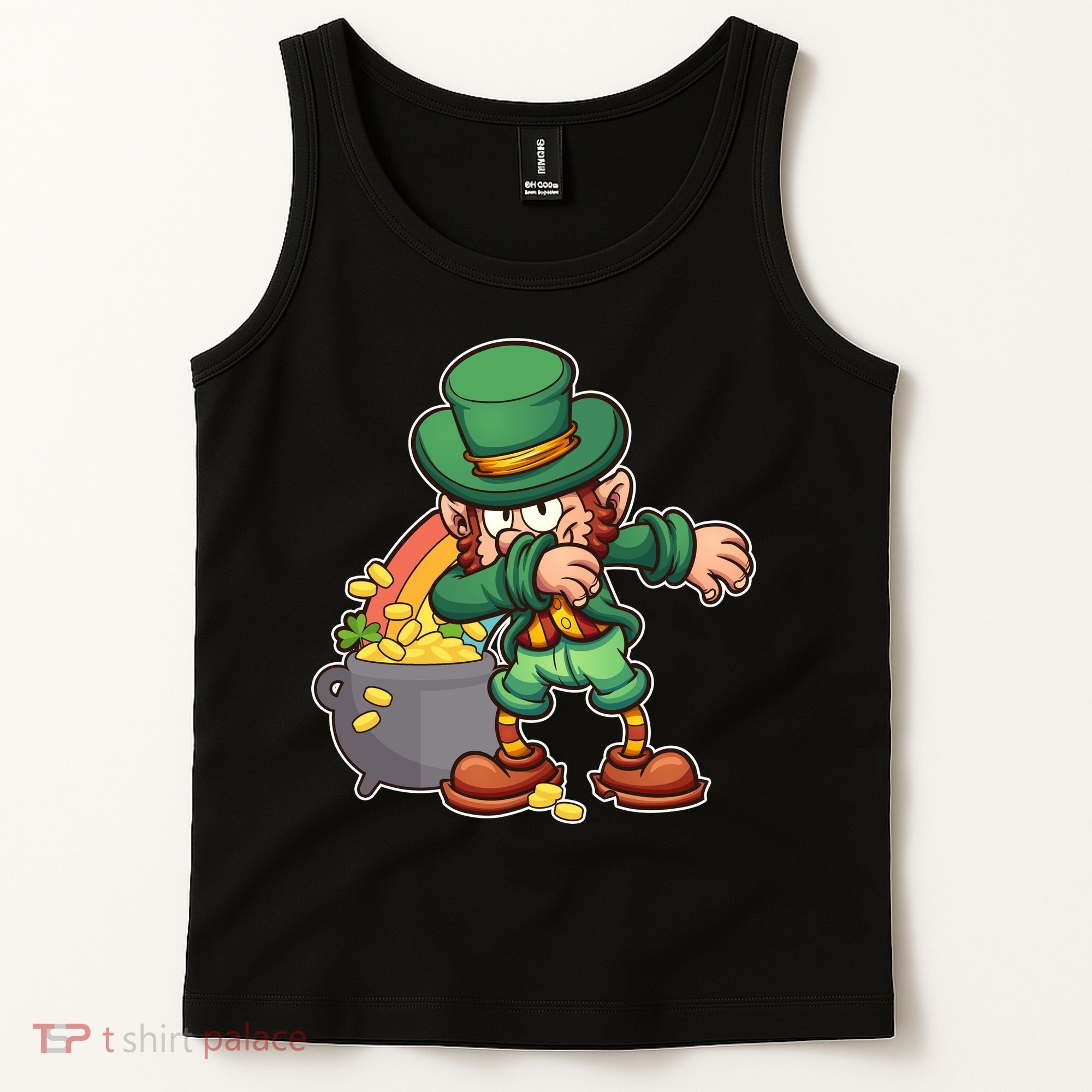 St Patricks Day Dabbing Leprechaun Pot Of Gold Tank Top