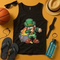 St Patricks Day Dabbing Leprechaun Pot Of Gold Tank Top thumb 4