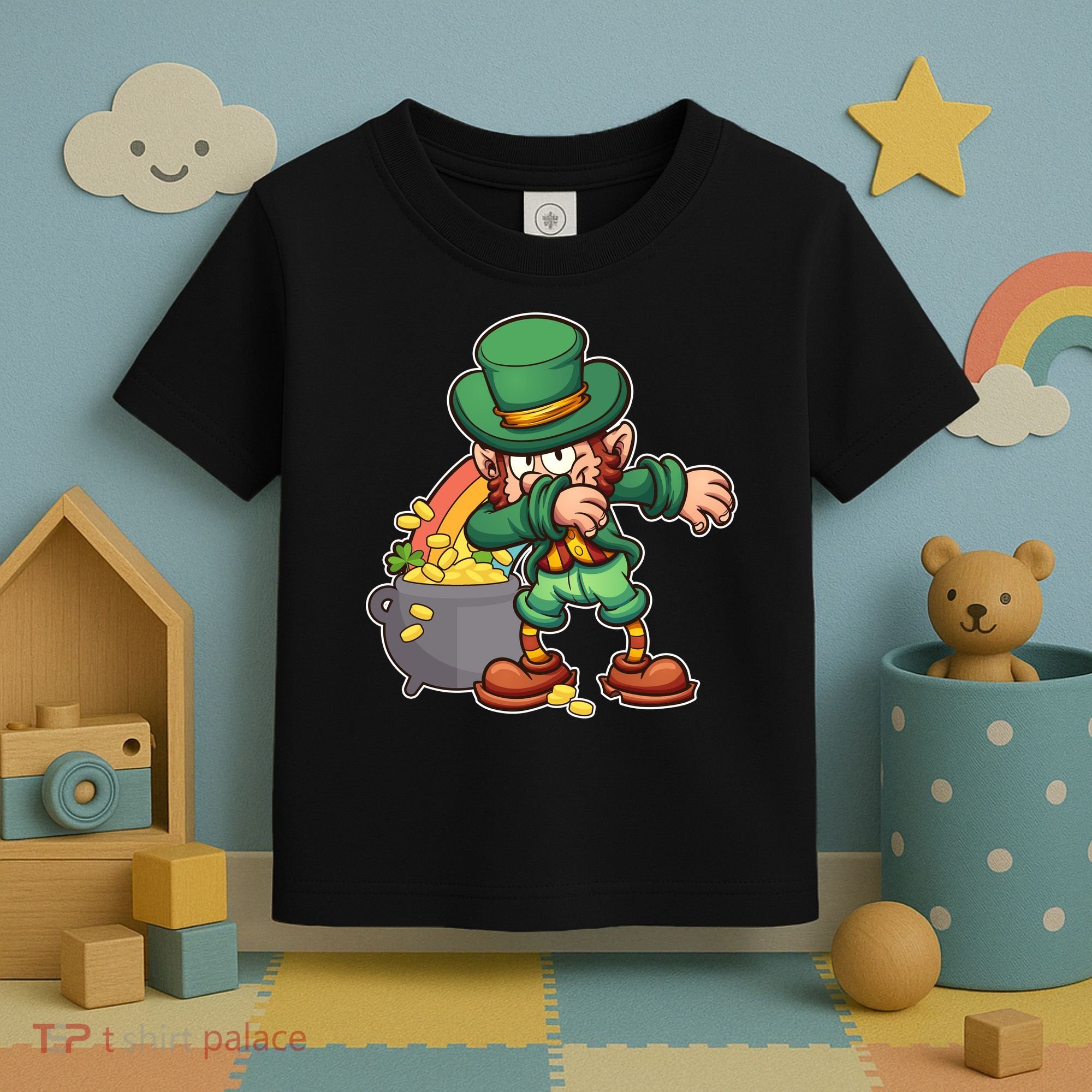 St Patricks Day Dabbing Leprechaun Pot Of Gold Toddler T-Shirt