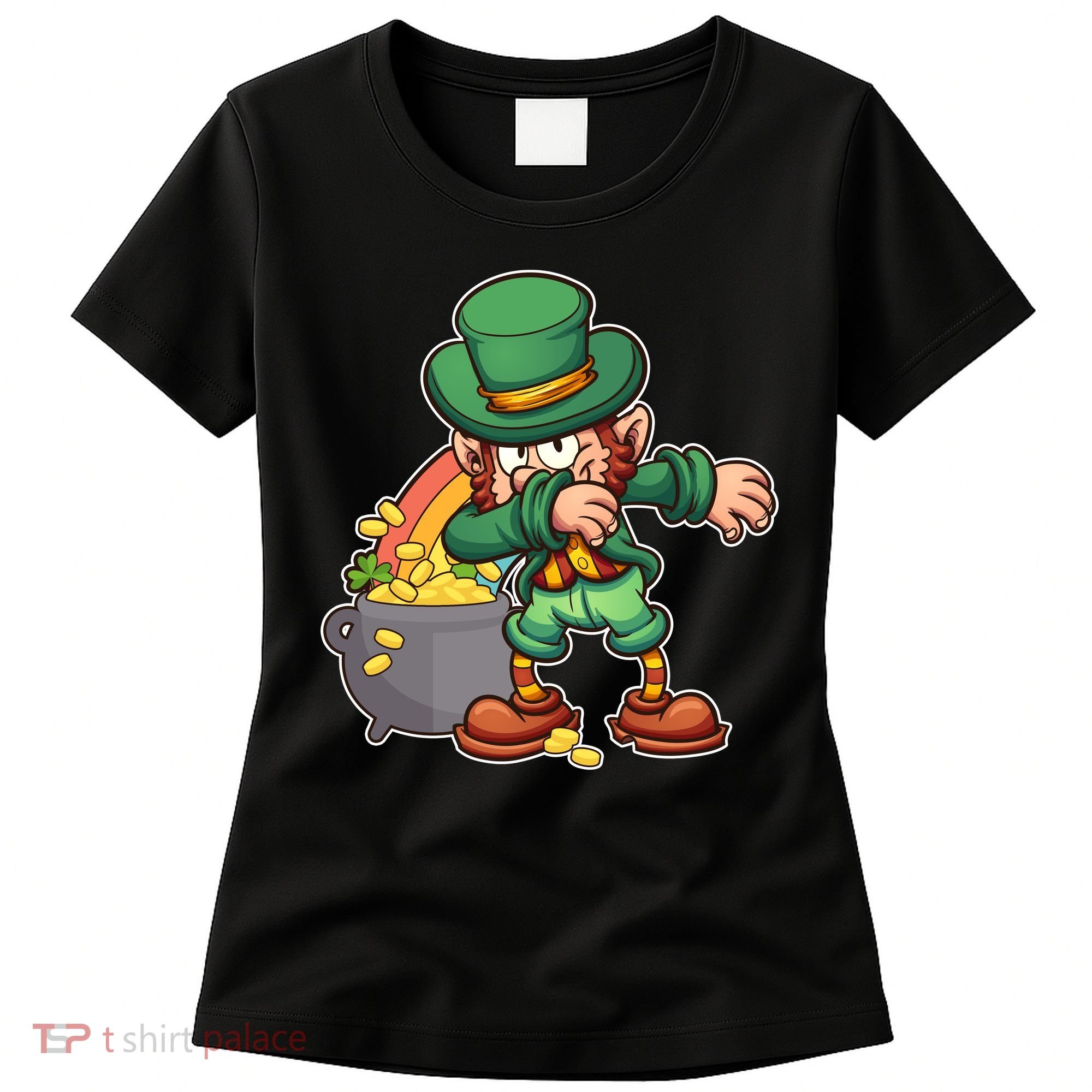 St Patricks Day Dabbing Leprechaun Pot Of Gold Women's T-Shirt