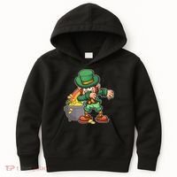 St Patricks Day Dabbing Leprechaun Pot Of Gold Kids Hoodie thumb 0
