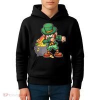 St Patricks Day Dabbing Leprechaun Pot Of Gold Kids Hoodie thumb 4