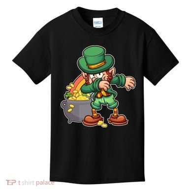 St Patricks Day Dabbing Leprechaun Pot Of Gold Kids T-Shirt