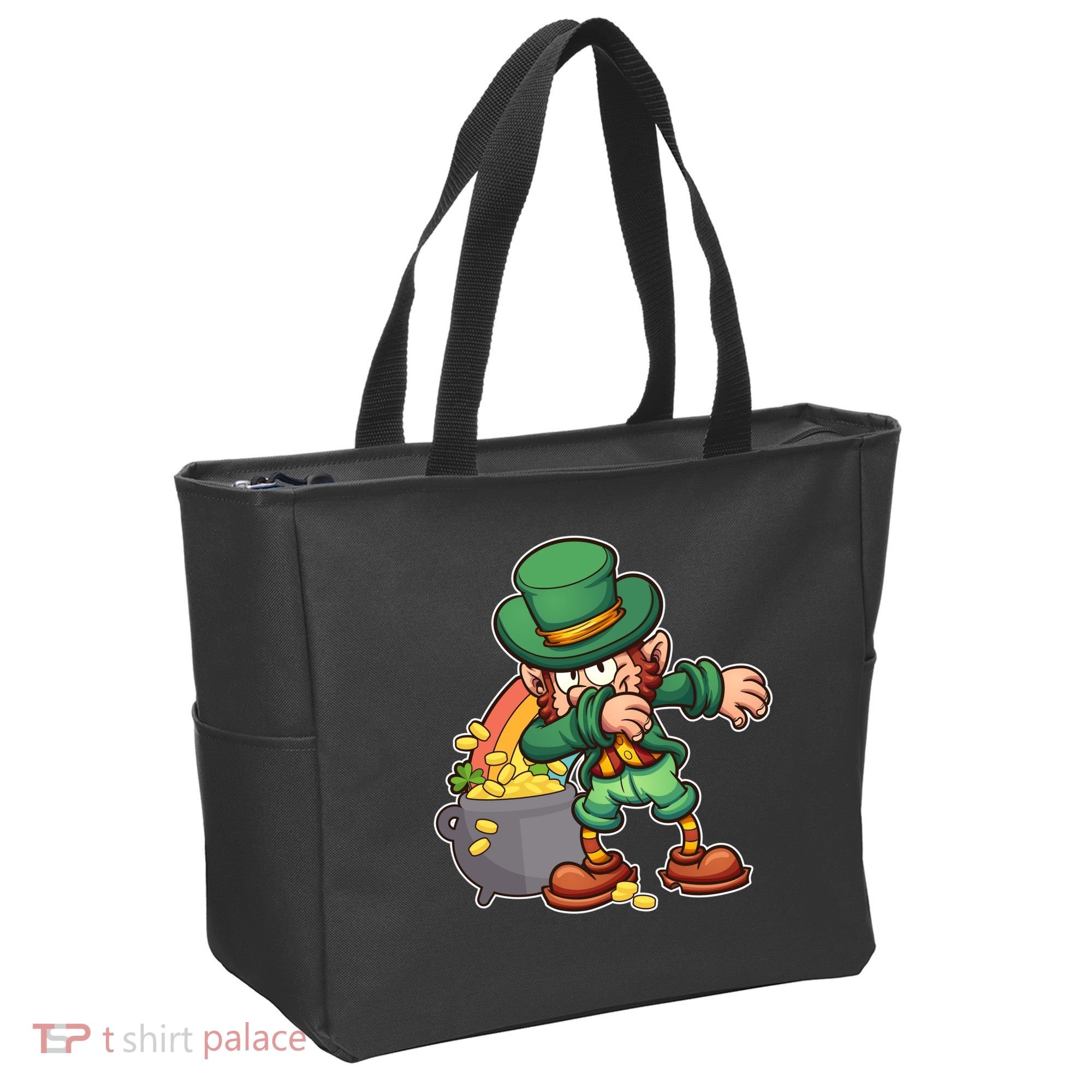 St Patricks Day Dabbing Leprechaun Pot Of Gold Tote Bag